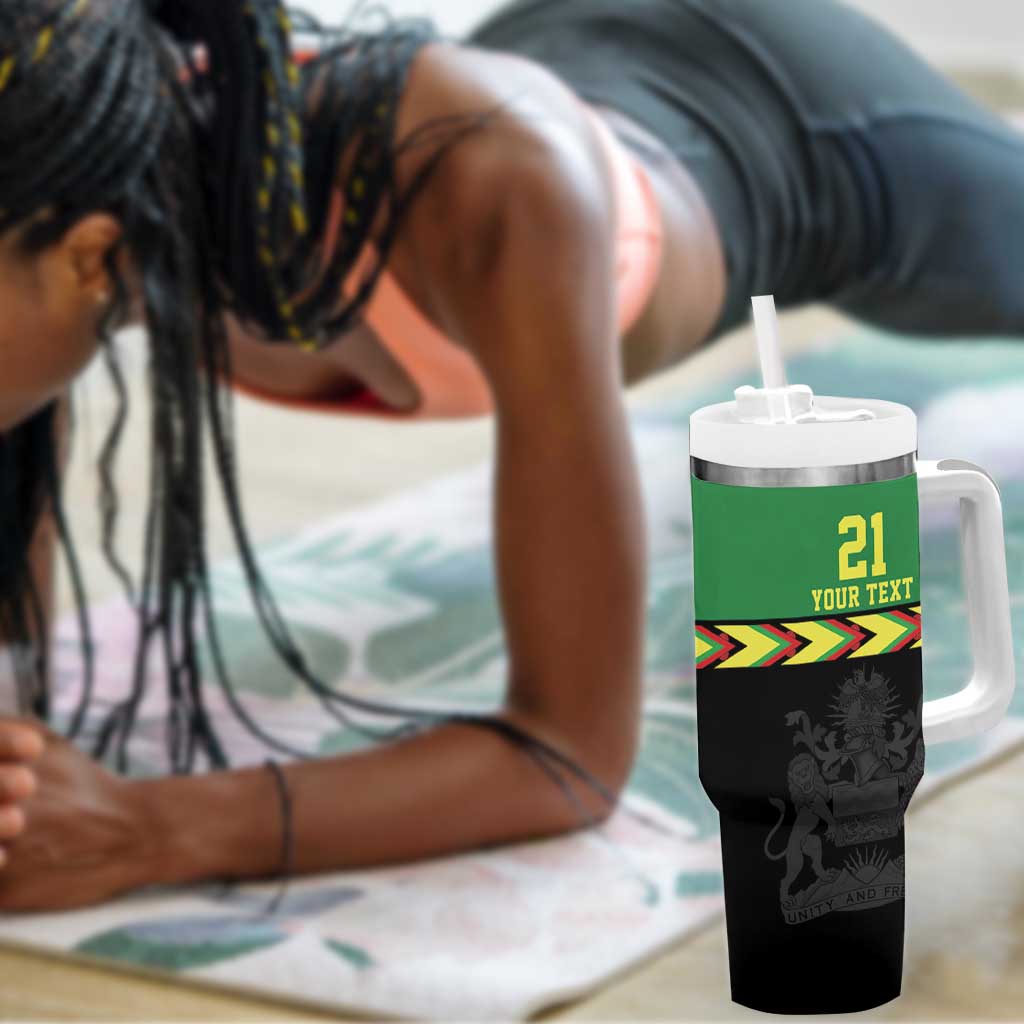 Custom Cricket Africa Malawi Tumbler With Handle Malawi Chevron Pattern LT9