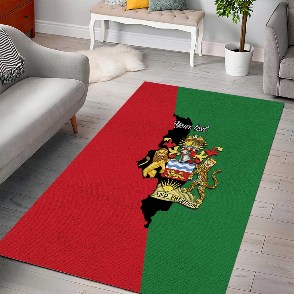 Malawi Flag Map Area Rug Simple Malawi Emblem Coat of Arms LT9