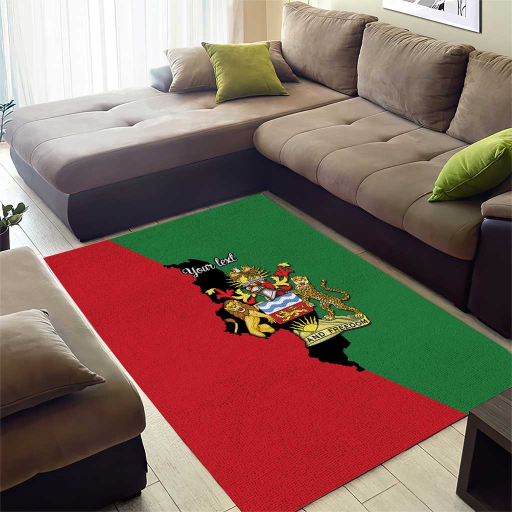 Malawi Flag Map Area Rug Simple Malawi Emblem Coat of Arms LT9