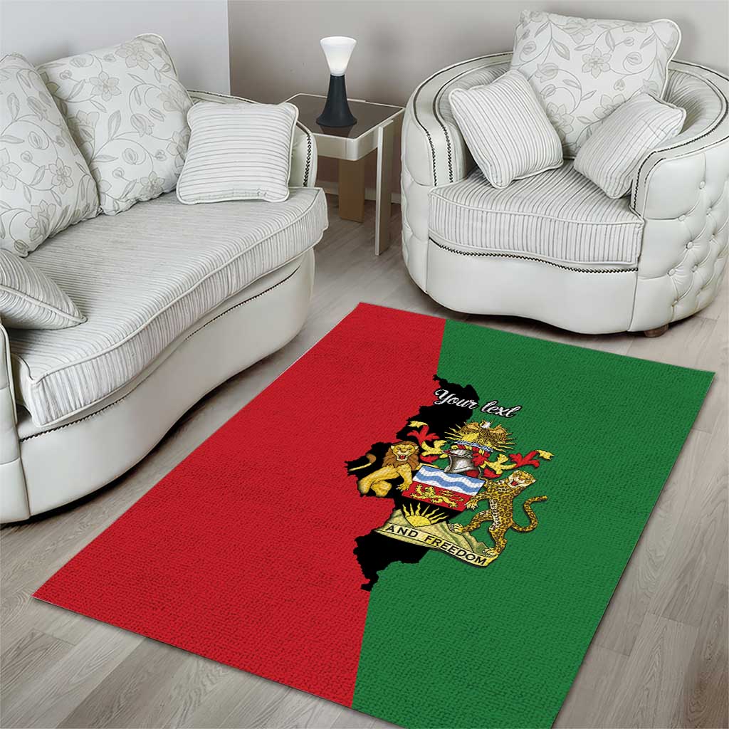 Malawi Flag Map Area Rug Simple Malawi Emblem Coat of Arms LT9