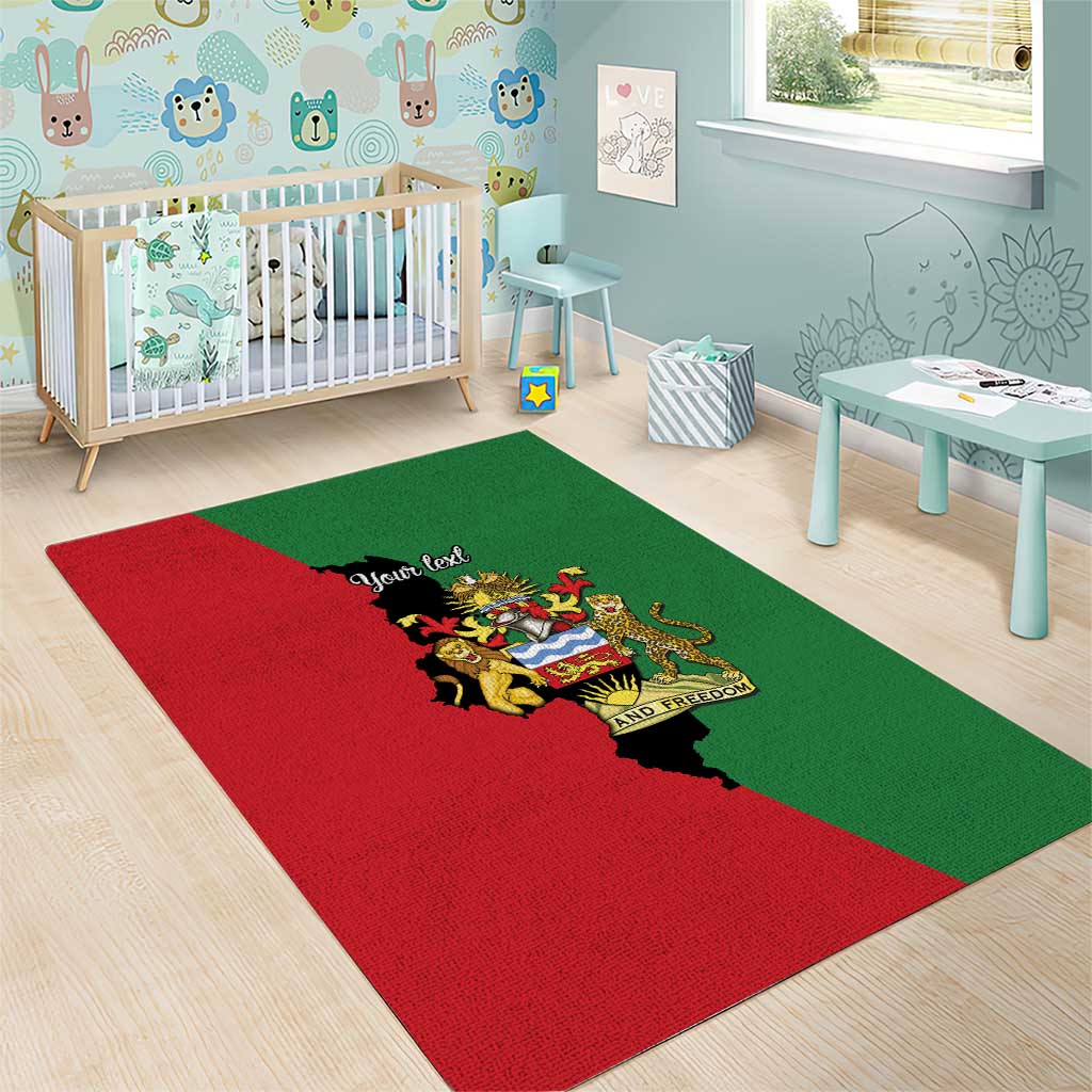 Malawi Flag Map Area Rug Simple Malawi Emblem Coat of Arms LT9