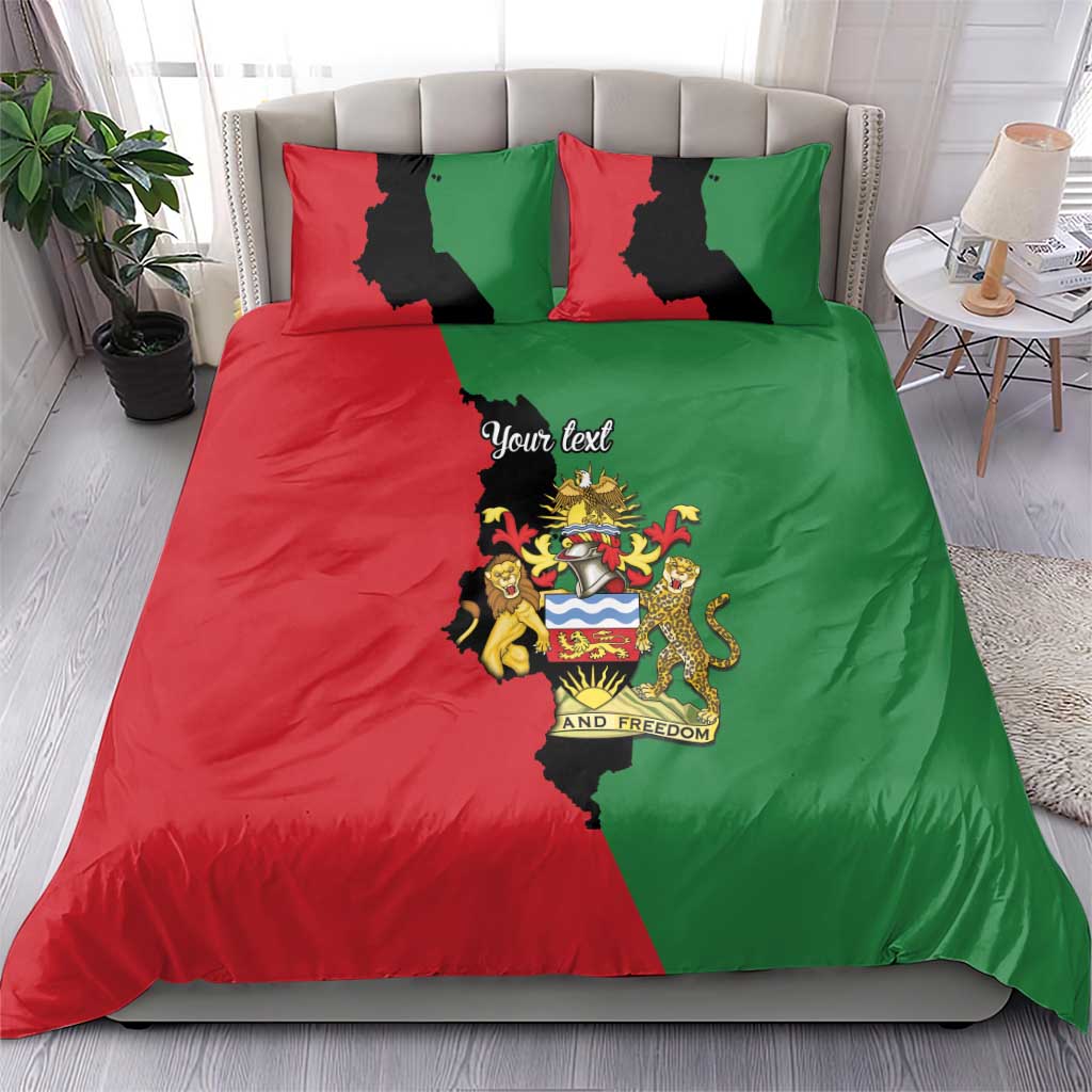 Malawi Flag Map Bedding Set Simple Malawi Emblem Coat of Arms LT9