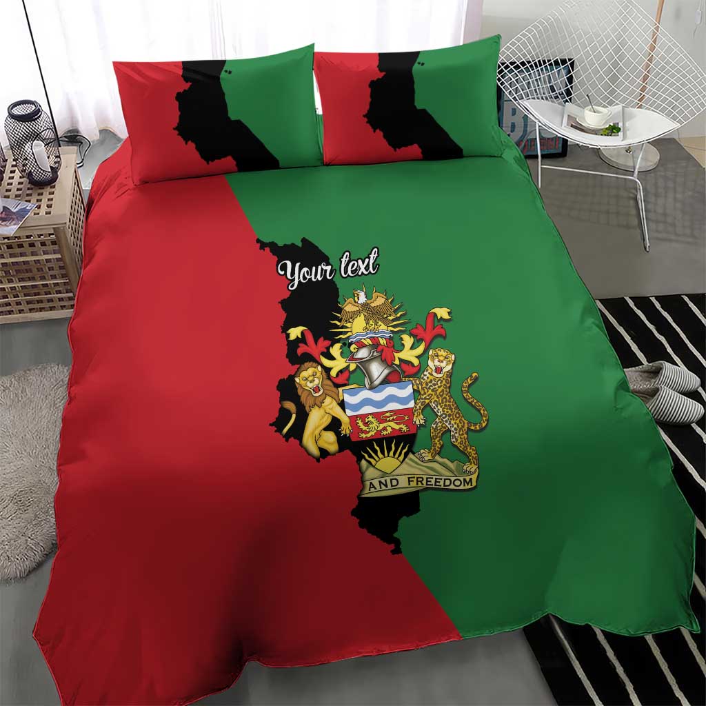 Malawi Flag Map Bedding Set Simple Malawi Emblem Coat of Arms LT9
