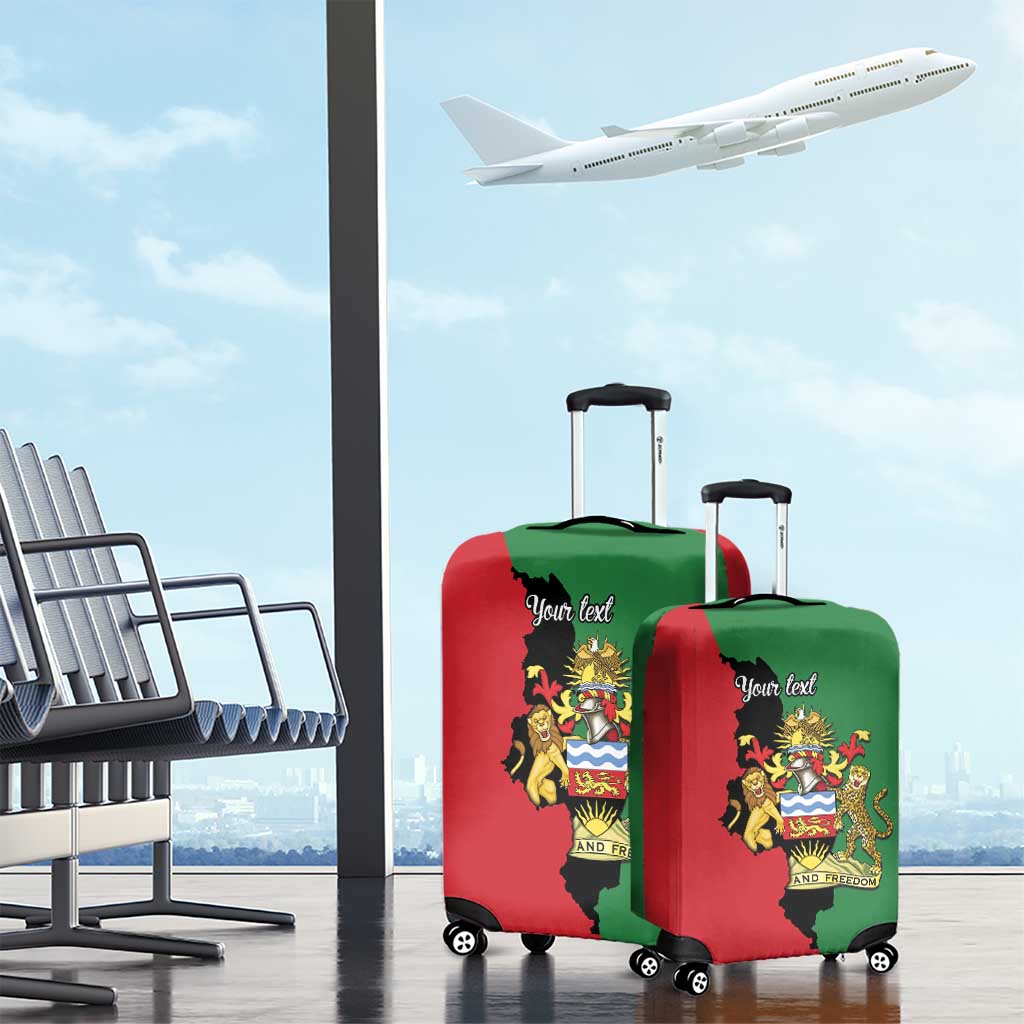 Malawi Flag Map Luggage Cover Simple Malawi Emblem Coat of Arms LT9