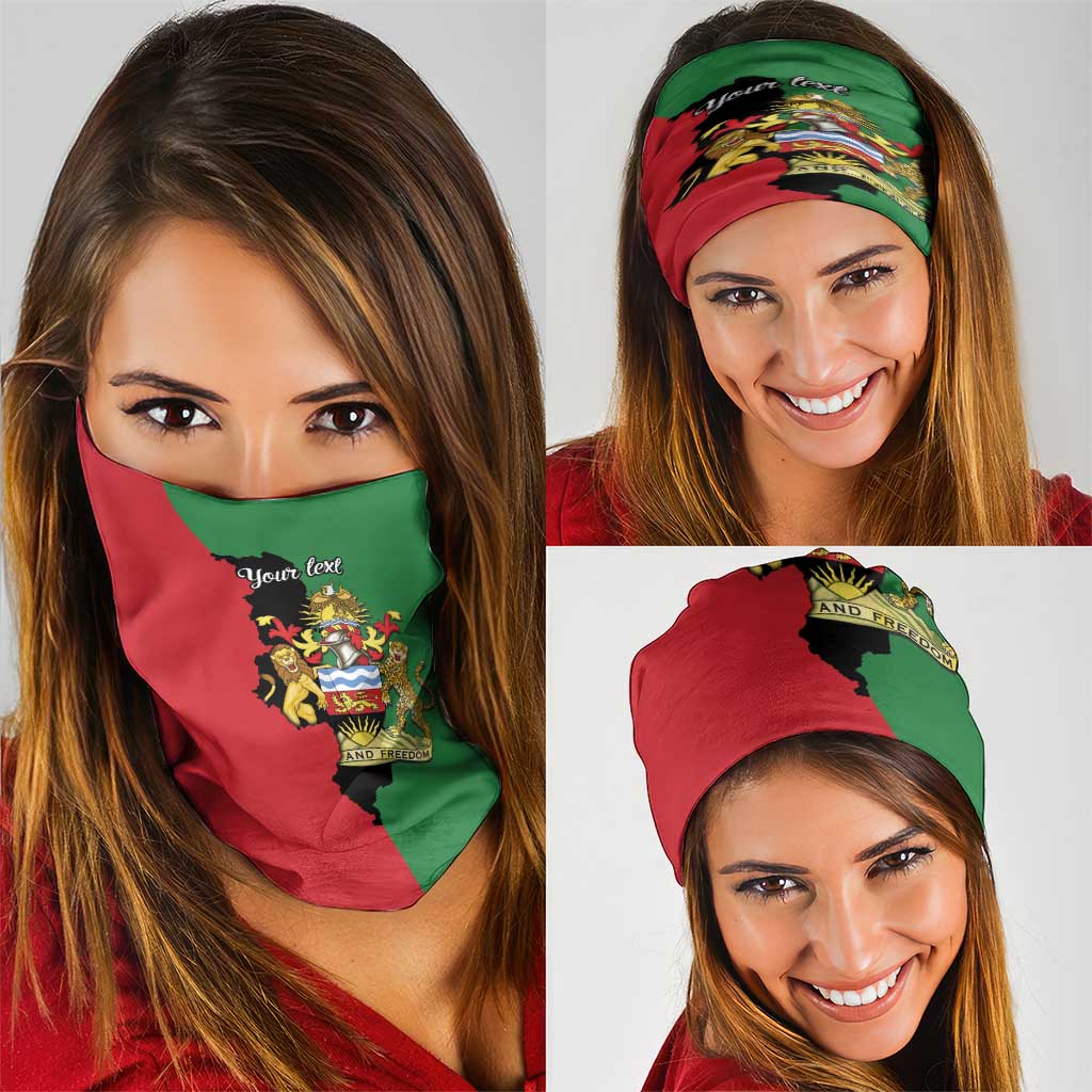 Malawi Flag Map Neck Gaiter Simple Malawi Emblem Coat of Arms LT9
