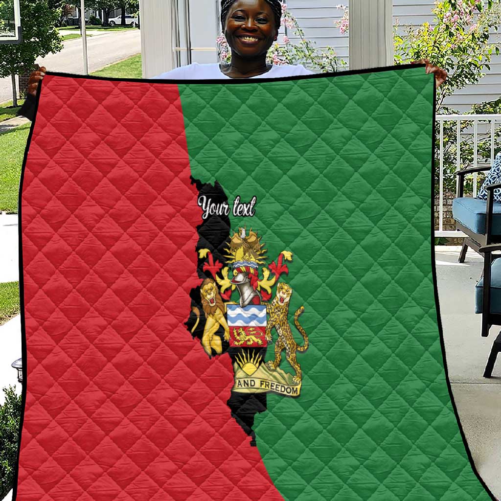 Malawi Flag Map Quilt Simple Malawi Emblem Coat of Arms LT9