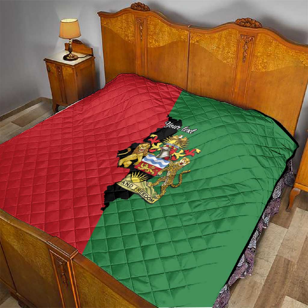 Malawi Flag Map Quilt Simple Malawi Emblem Coat of Arms LT9