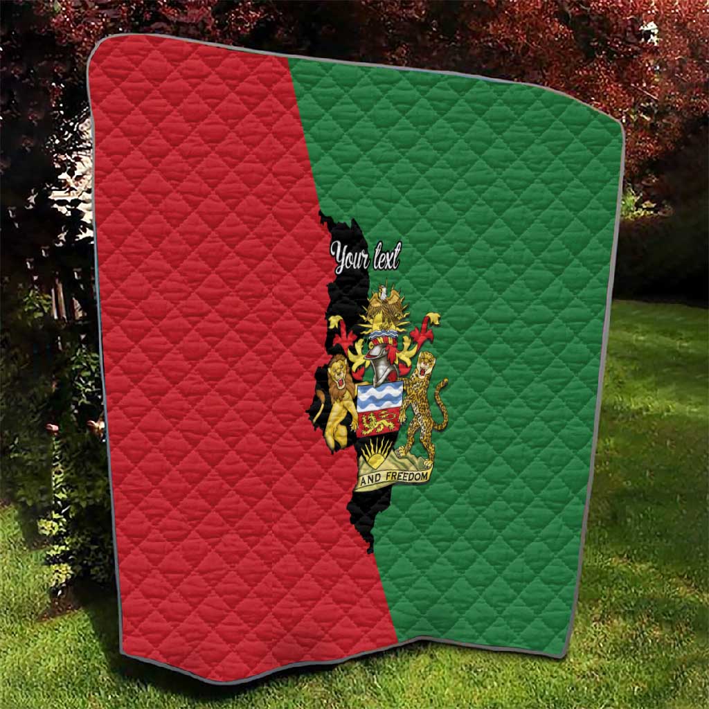 Malawi Flag Map Quilt Simple Malawi Emblem Coat of Arms LT9