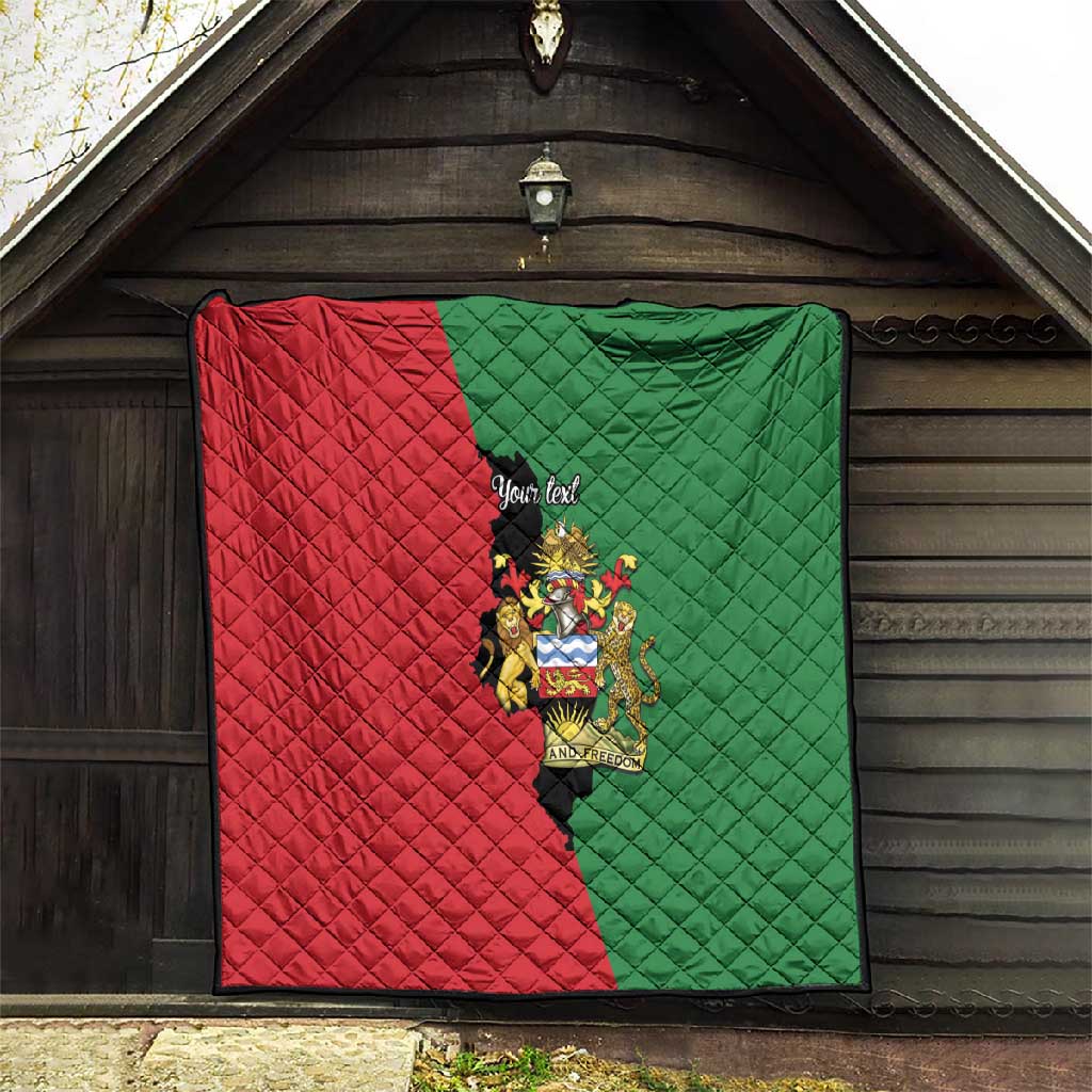 Malawi Flag Map Quilt Simple Malawi Emblem Coat of Arms LT9
