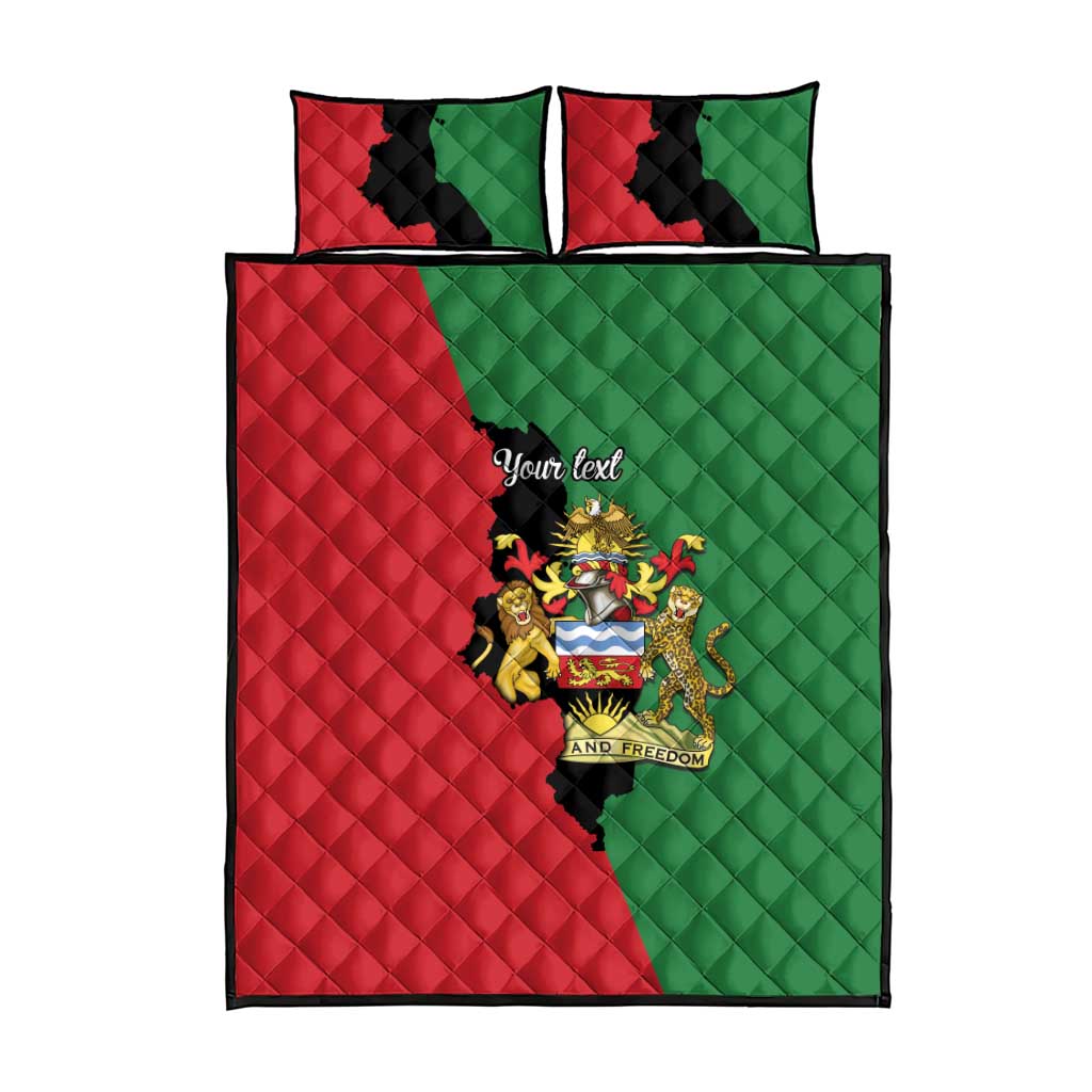 Malawi Flag Map Quilt Bed Set Simple Malawi Emblem Coat of Arms LT9