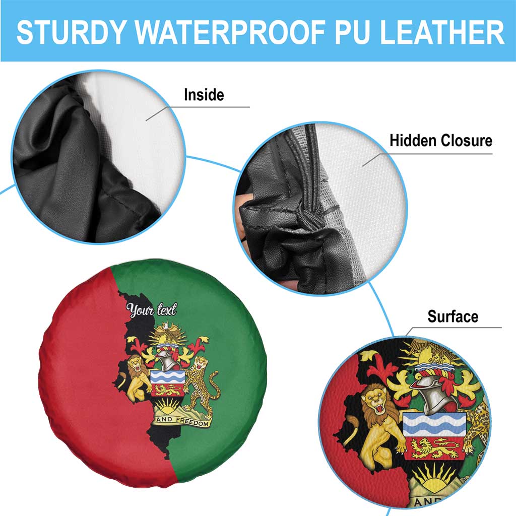 Malawi Flag Map Spare Tire Cover Simple Malawi Emblem Coat of Arms LT9