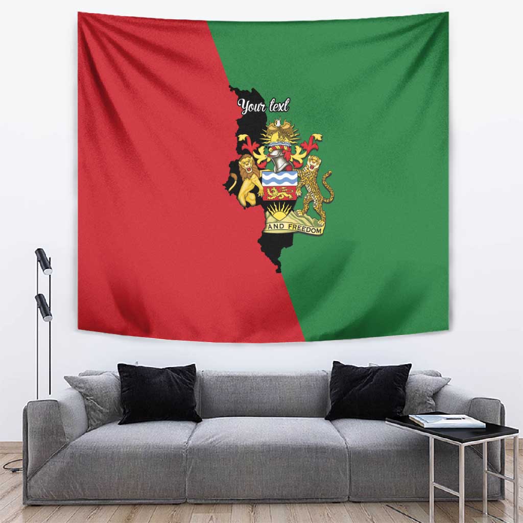 Malawi Flag Map Tapestry Simple Malawi Emblem Coat of Arms LT9