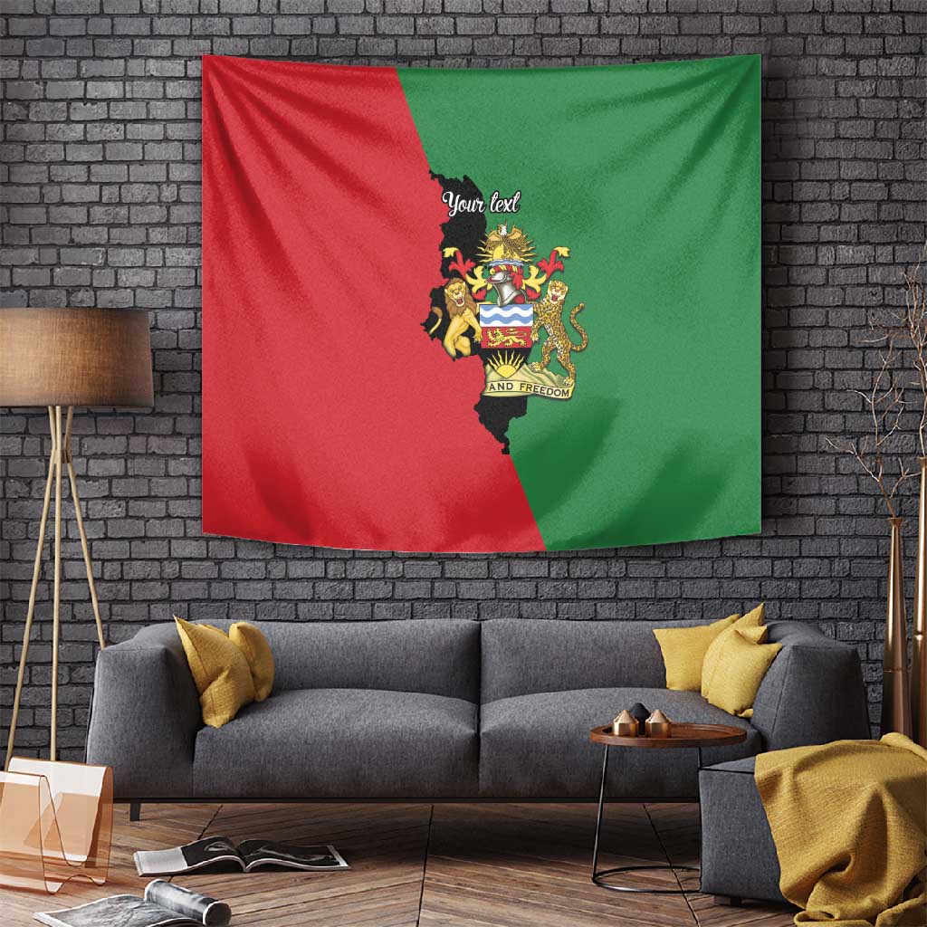 Malawi Flag Map Tapestry Simple Malawi Emblem Coat of Arms LT9