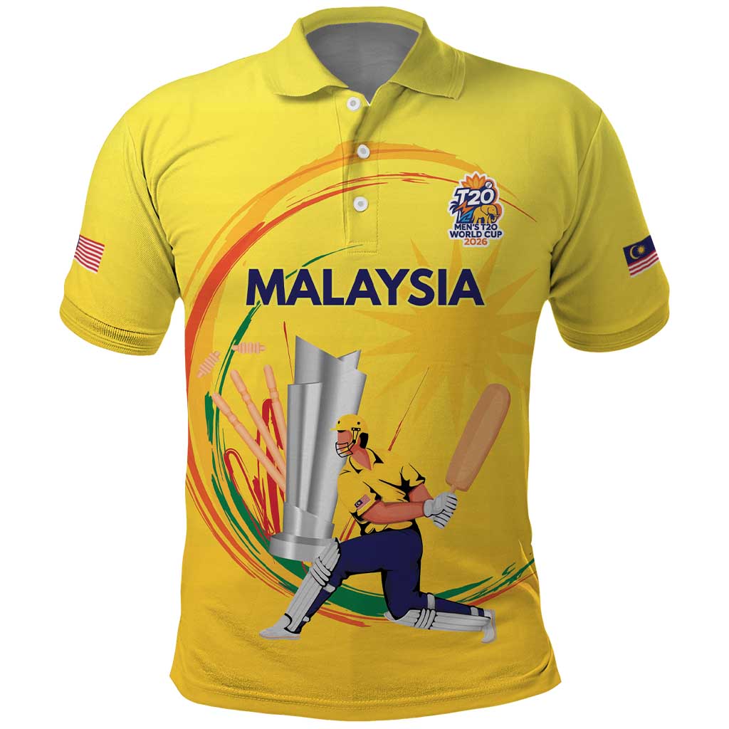 Custom Cricket Malaysia East Asia-Pacific Polo Shirt Malaysia Road to Glory LT9