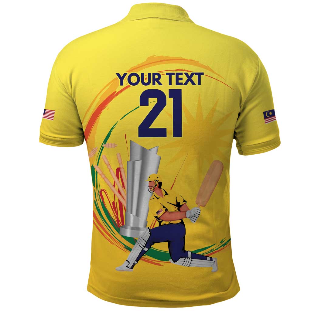 Custom Cricket Malaysia East Asia-Pacific Polo Shirt Malaysia Road to Glory LT9