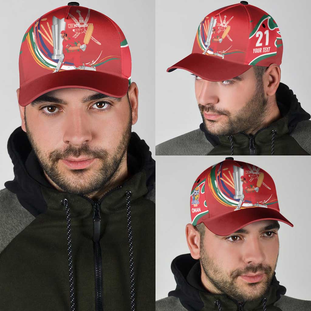 Custom Cricket Oman East Asia-Pacific Classic Cap Oman Home Victory Spirit LT9