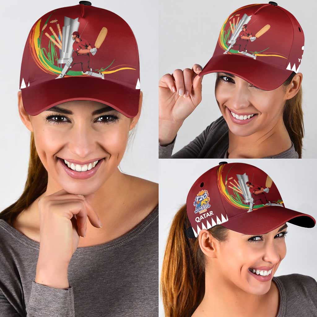 Custom Cricket Qatar East Asia-Pacific Classic Cap Qatar Boundary to Victory LT9
