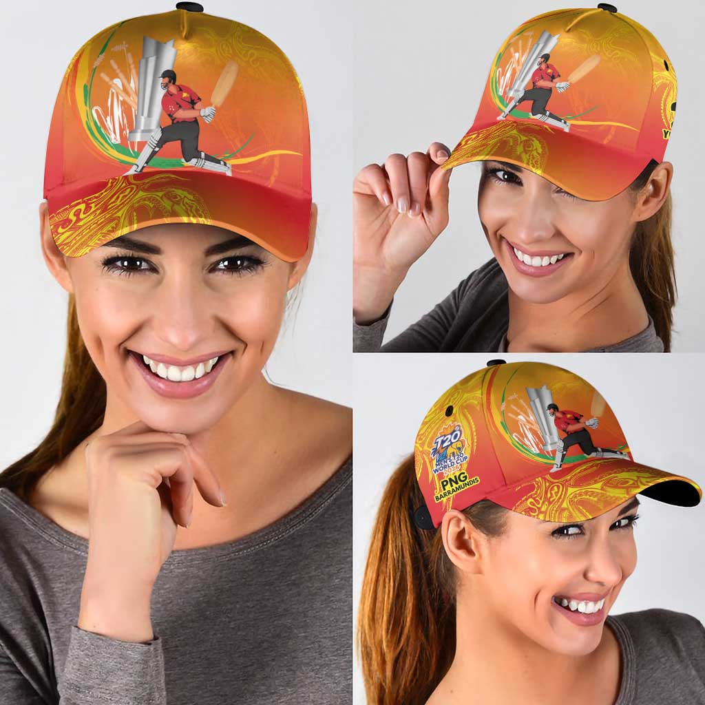 Custom Cricket PNG East Asia-Pacific Classic Cap Papua New Guinea Rise to Power LT9