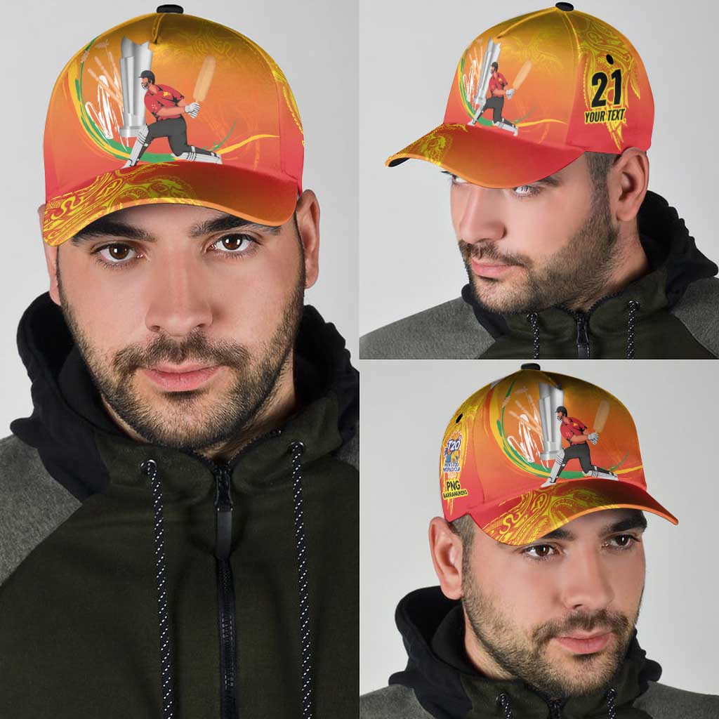 Custom Cricket PNG East Asia-Pacific Classic Cap Papua New Guinea Rise to Power LT9