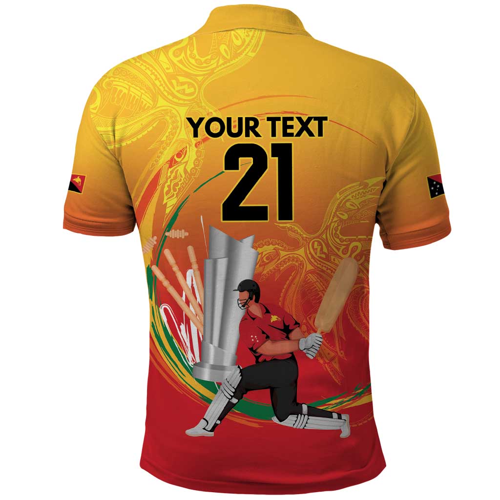 Custom Cricket PNG East Asia-Pacific Polo Shirt Papua New Guinea Rise to Power LT9