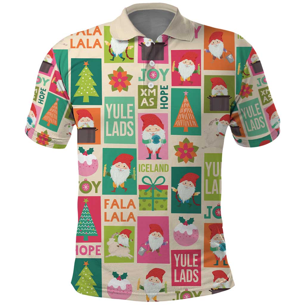 Cute Yule Lads Christmas Polo Shirt Icelandic Jolasveinar Hippie Style LT9