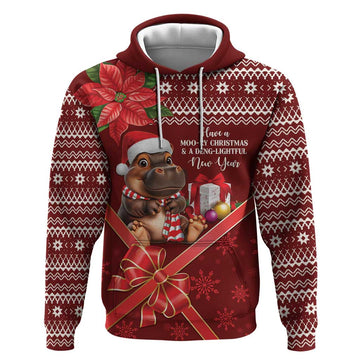 Funny Moo Deng Christmas Hoodie LT9
