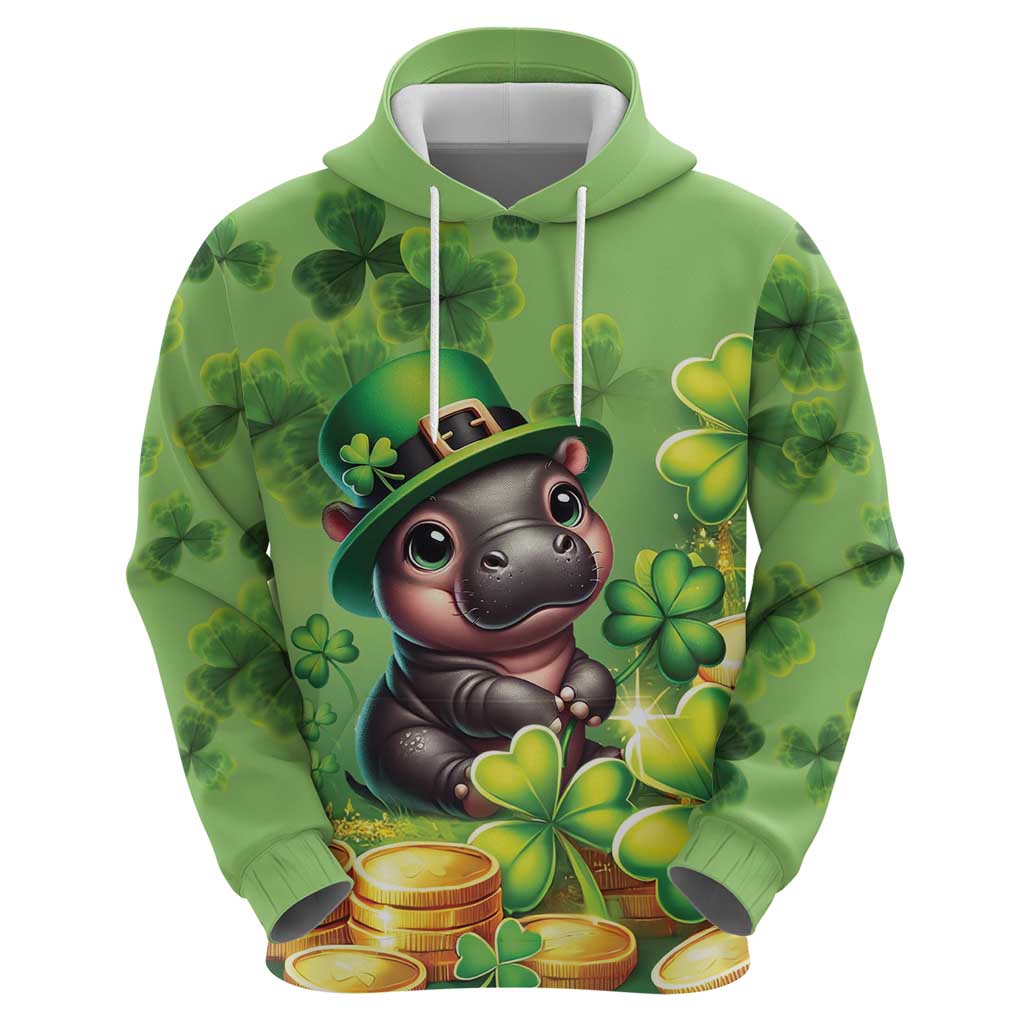 Leprechaun Moo Deng St Patricks Day Hoodie LT9