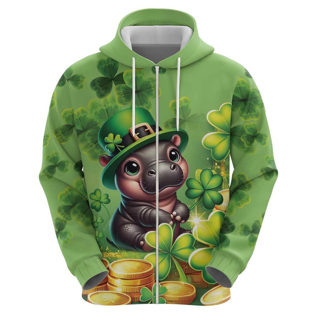 Leprechaun Moo Deng St Patricks Day Hoodie LT9