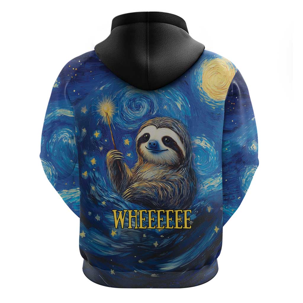 Sloth Life Is The Best Life Hoodie with Starry Night Sky LT9