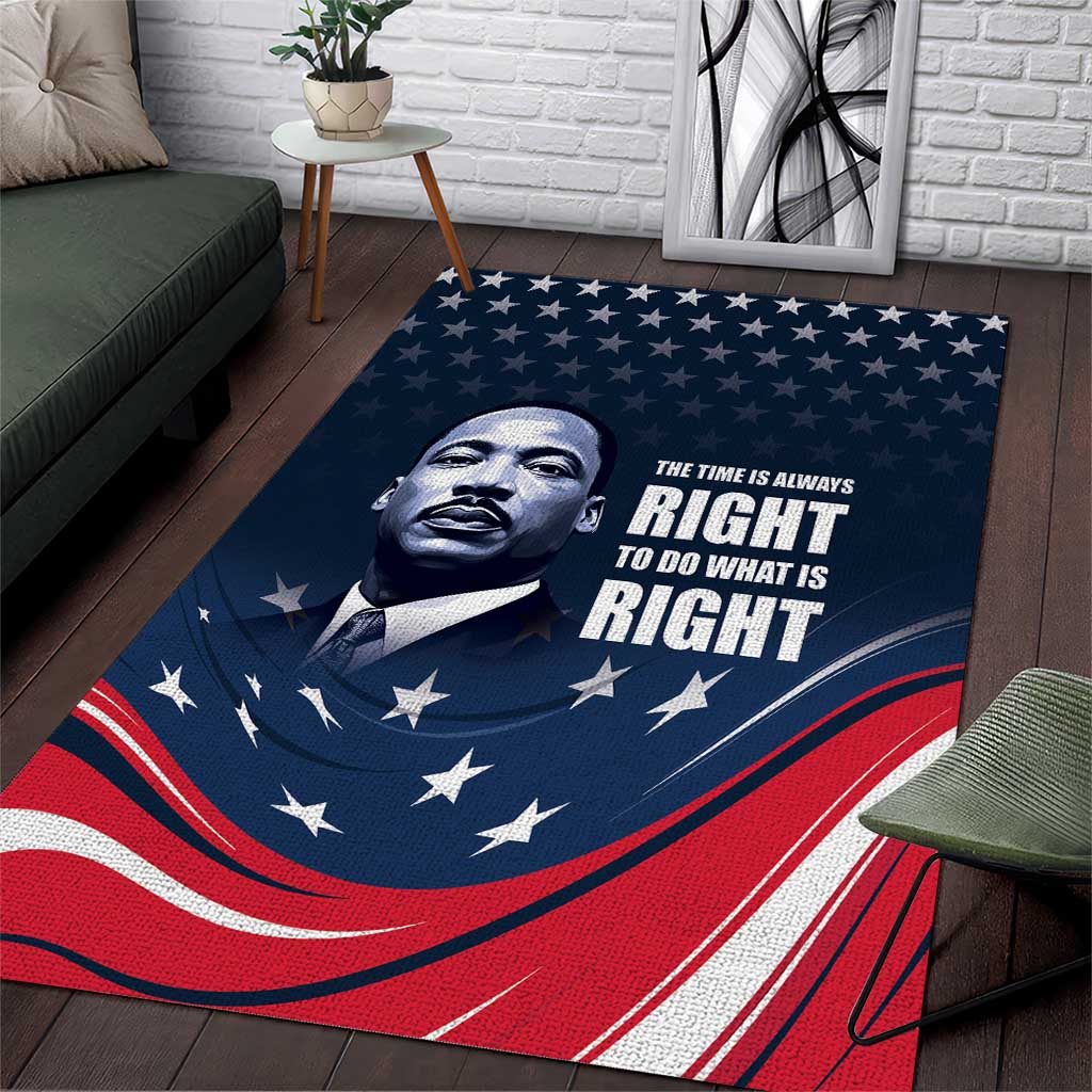 Honor MLK African-American Civil Rights Leaders Area Rug The Time Is Always Right To Do What Is Right LT9
