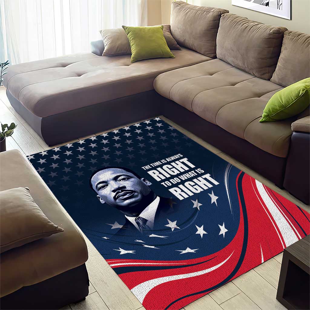 Honor MLK African-American Civil Rights Leaders Area Rug The Time Is Always Right To Do What Is Right LT9