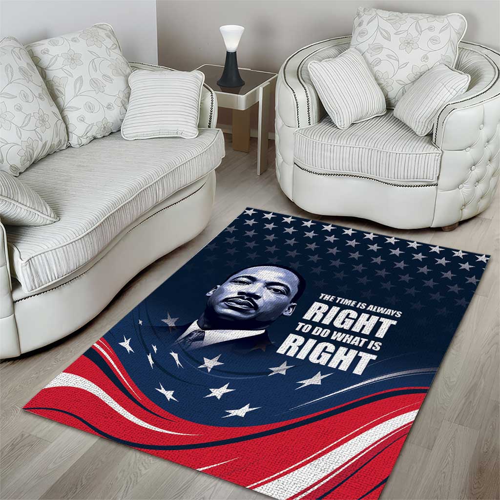 Honor MLK African-American Civil Rights Leaders Area Rug The Time Is Always Right To Do What Is Right LT9