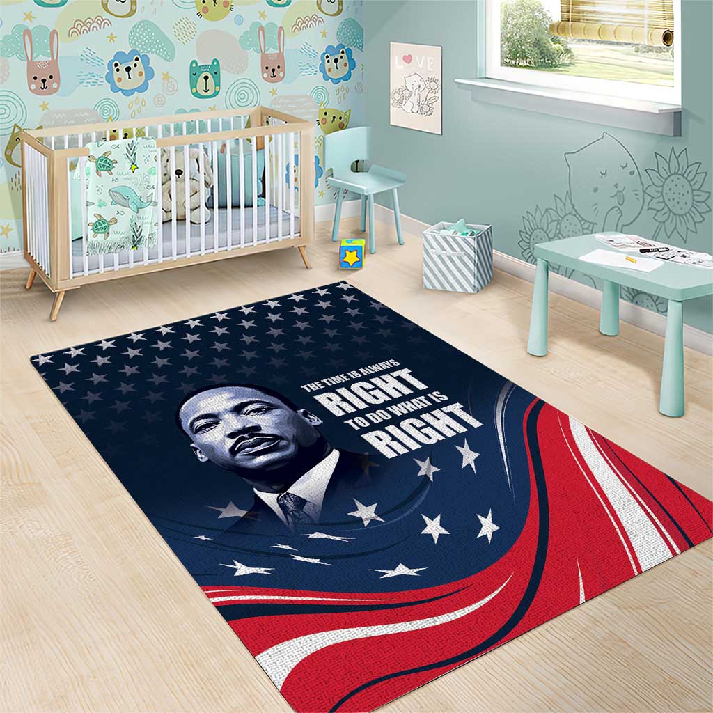 Honor MLK African-American Civil Rights Leaders Area Rug The Time Is Always Right To Do What Is Right LT9