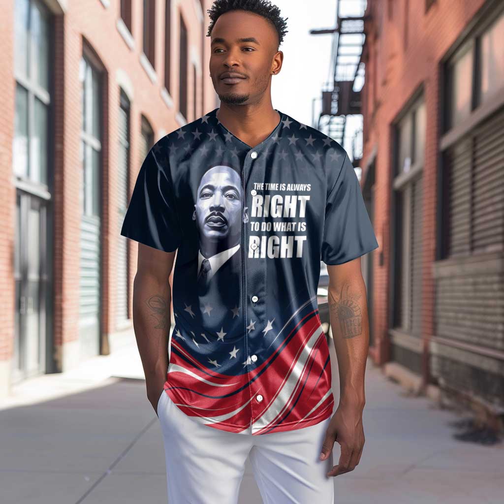 Honor MLK African-American Civil Rights Leaders Baseball Jersey The Time Is Always Right To Do What Is Right LT9