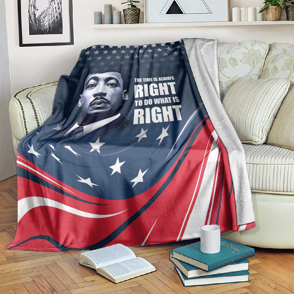 Honor MLK African-American Civil Rights Leaders Blanket The Time Is Always Right To Do What Is Right LT9