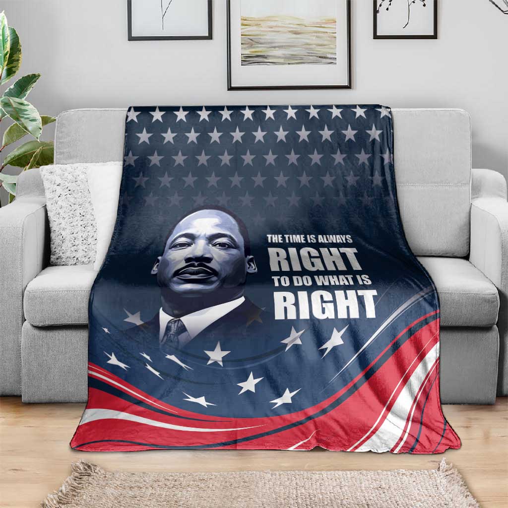 Honor MLK African-American Civil Rights Leaders Blanket The Time Is Always Right To Do What Is Right LT9