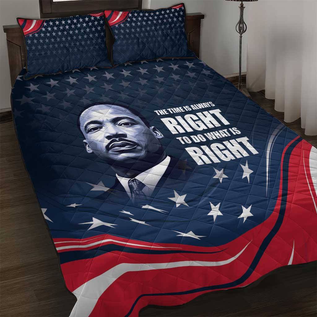 Honor MLK African-American Civil Rights Leaders Quilt Bed Set The Time Is Always Right To Do What Is Right LT9