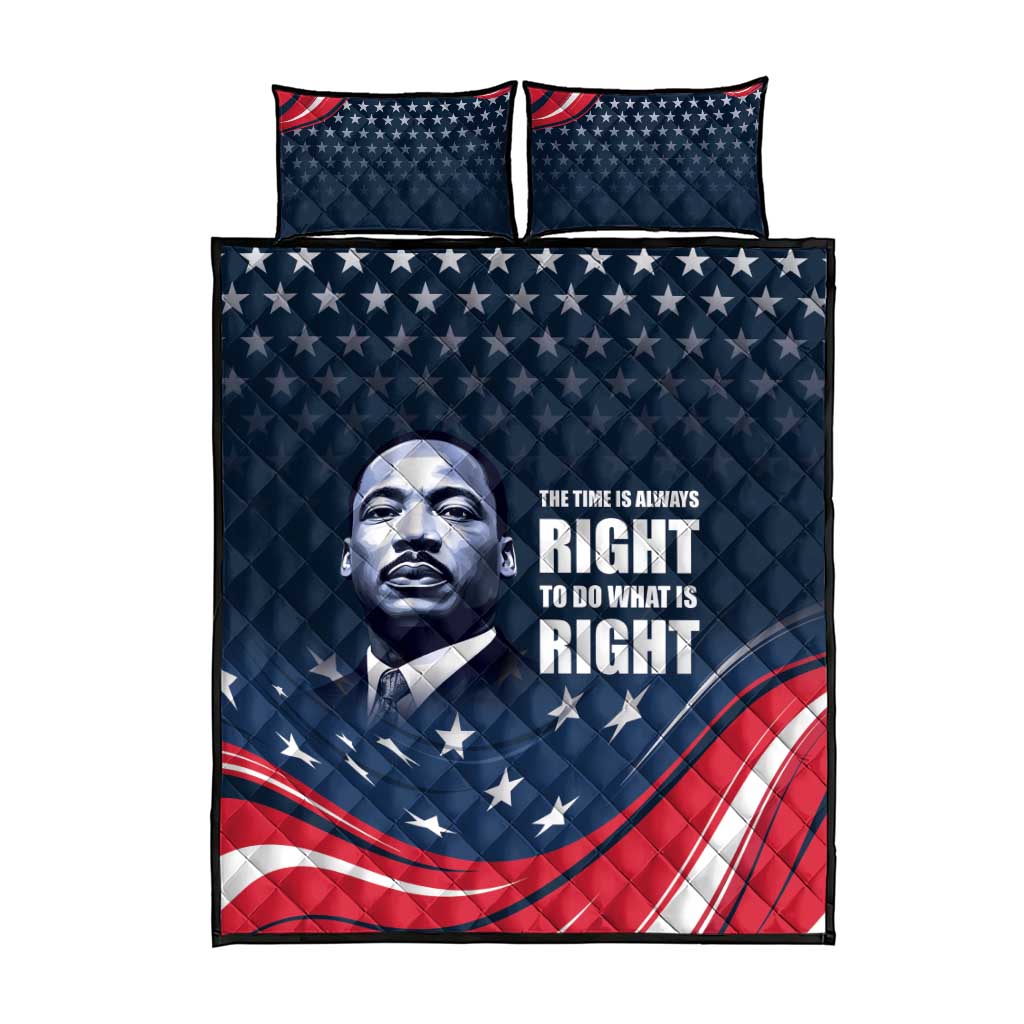 Honor MLK African-American Civil Rights Leaders Quilt Bed Set The Time Is Always Right To Do What Is Right LT9