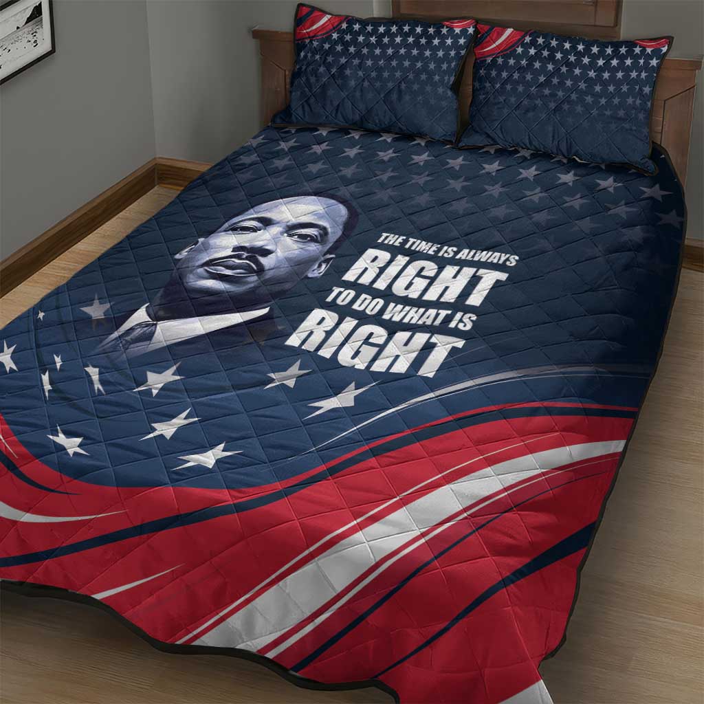 Honor MLK African-American Civil Rights Leaders Quilt Bed Set The Time Is Always Right To Do What Is Right LT9