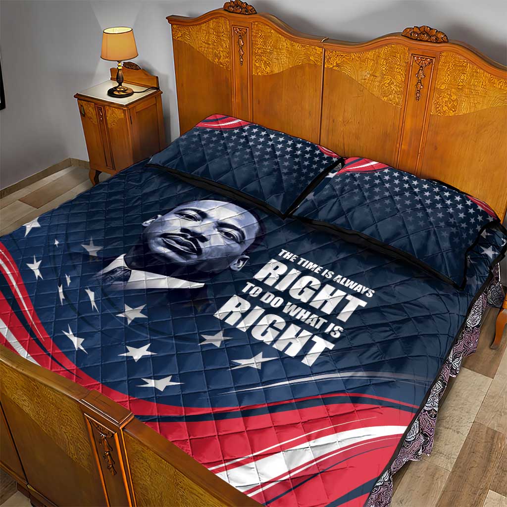 Honor MLK African-American Civil Rights Leaders Quilt Bed Set The Time Is Always Right To Do What Is Right LT9