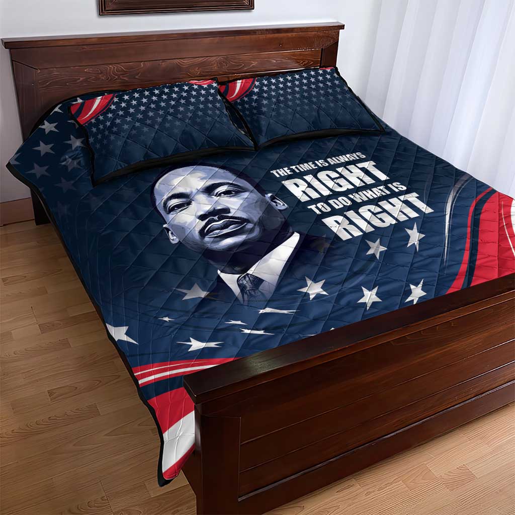 Honor MLK African-American Civil Rights Leaders Quilt Bed Set The Time Is Always Right To Do What Is Right LT9