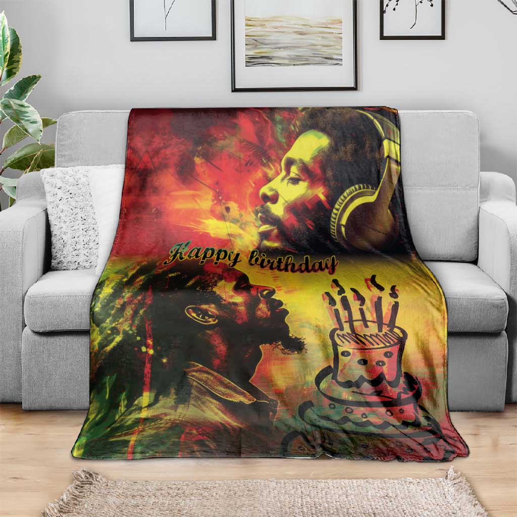 Happy Birthday King of Reggae Blanket LT9