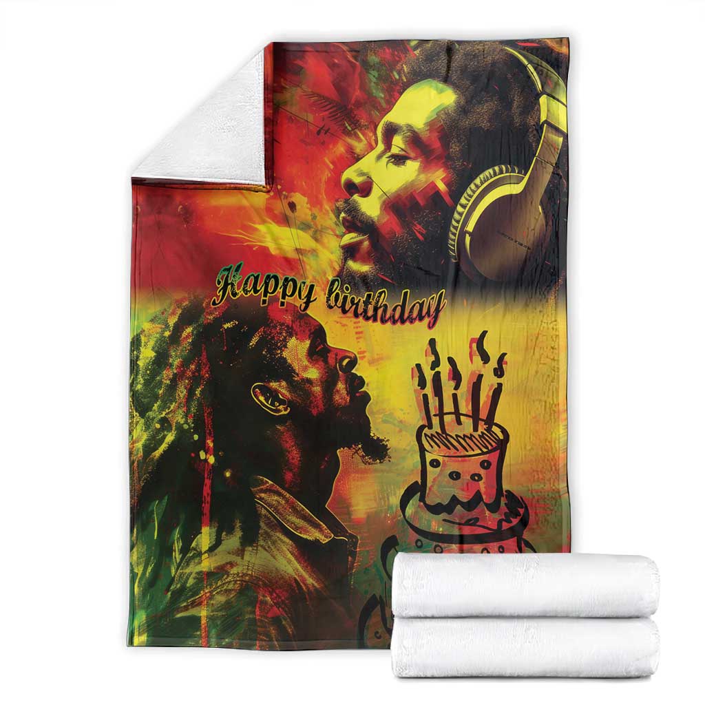 Happy Birthday King of Reggae Blanket LT9