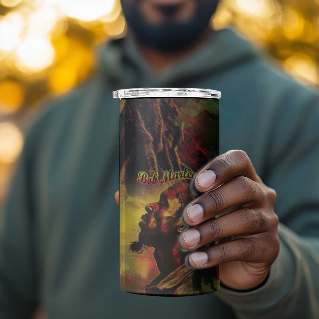 Happy Birthday King of Reggae 4 in 1 Can Cooler Tumbler LT9