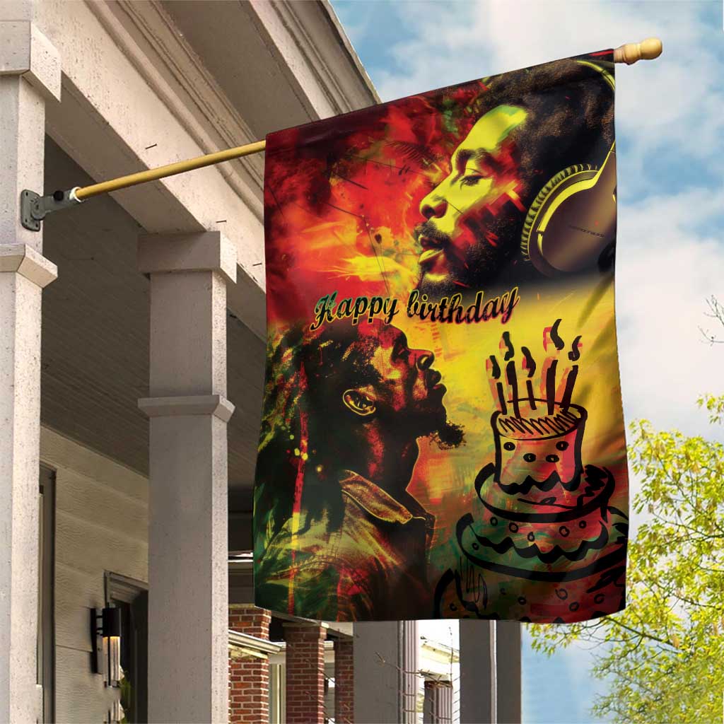 Happy Birthday King of Reggae Garden Flag LT9