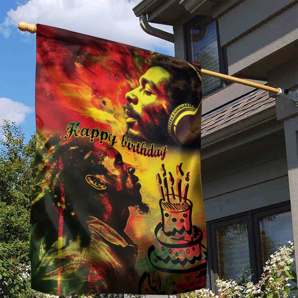Happy Birthday King of Reggae Garden Flag LT9