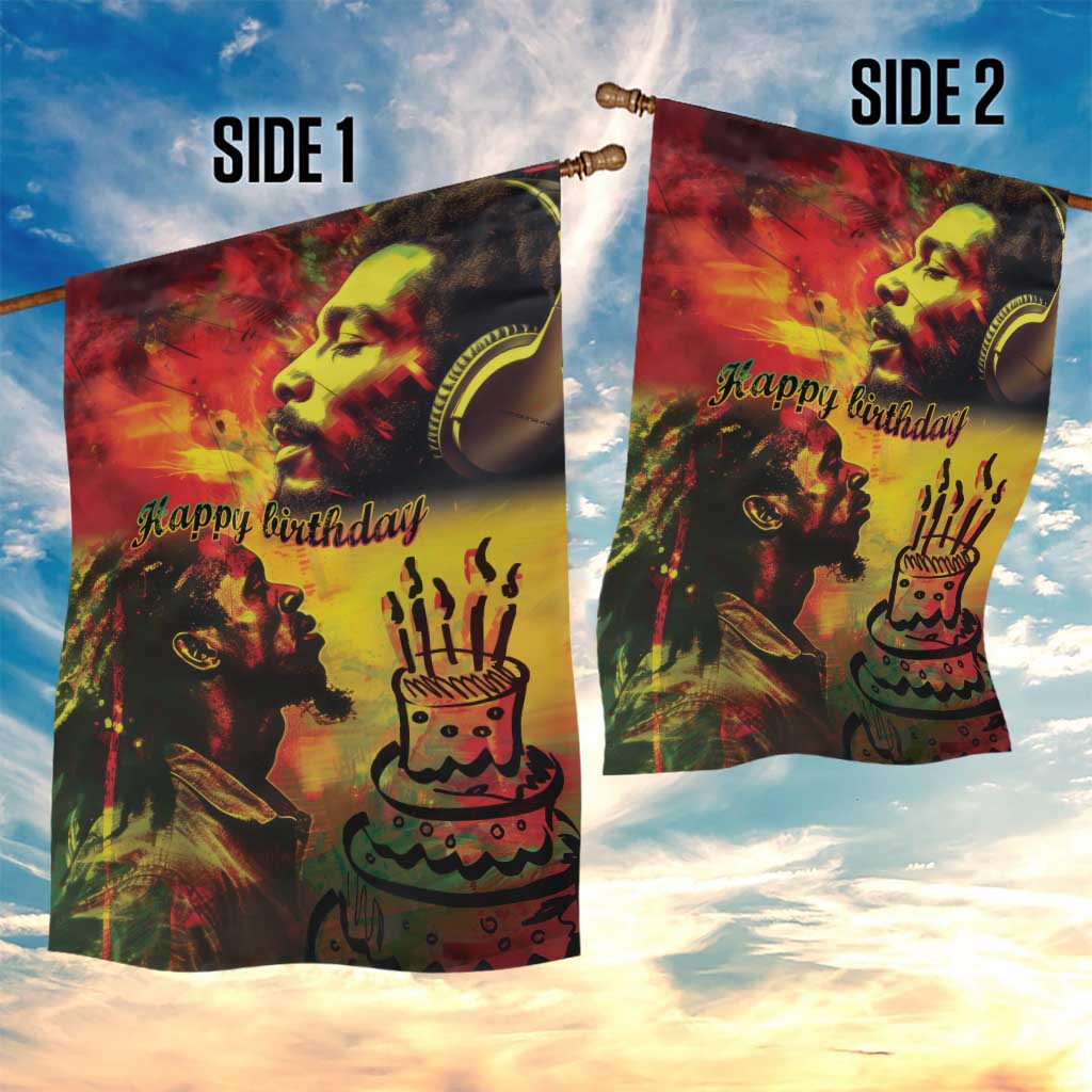 Happy Birthday King of Reggae Garden Flag LT9