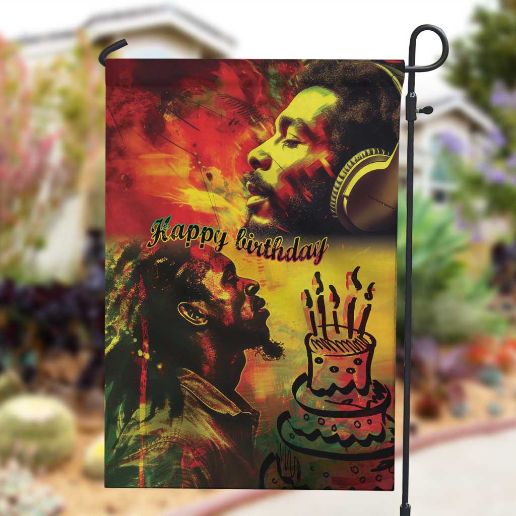 Happy Birthday King of Reggae Garden Flag LT9