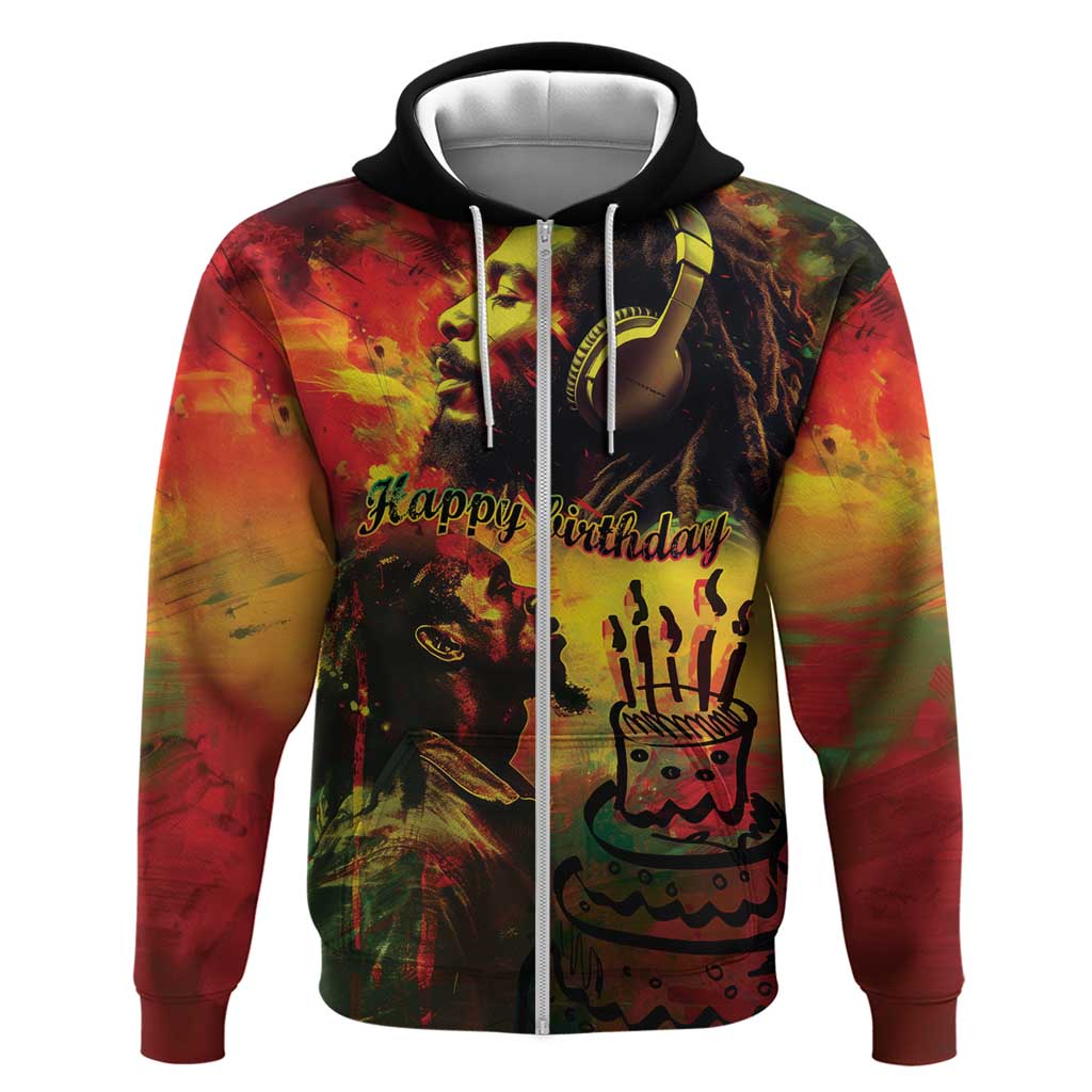 Happy Birthday King of Reggae Hoodie LT9