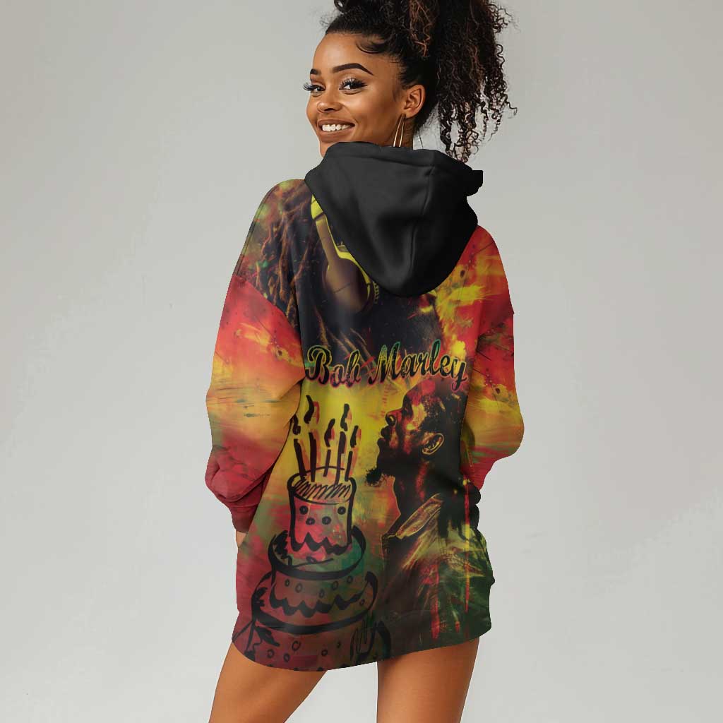 Happy Birthday King of Reggae Hoodie Dress LT9